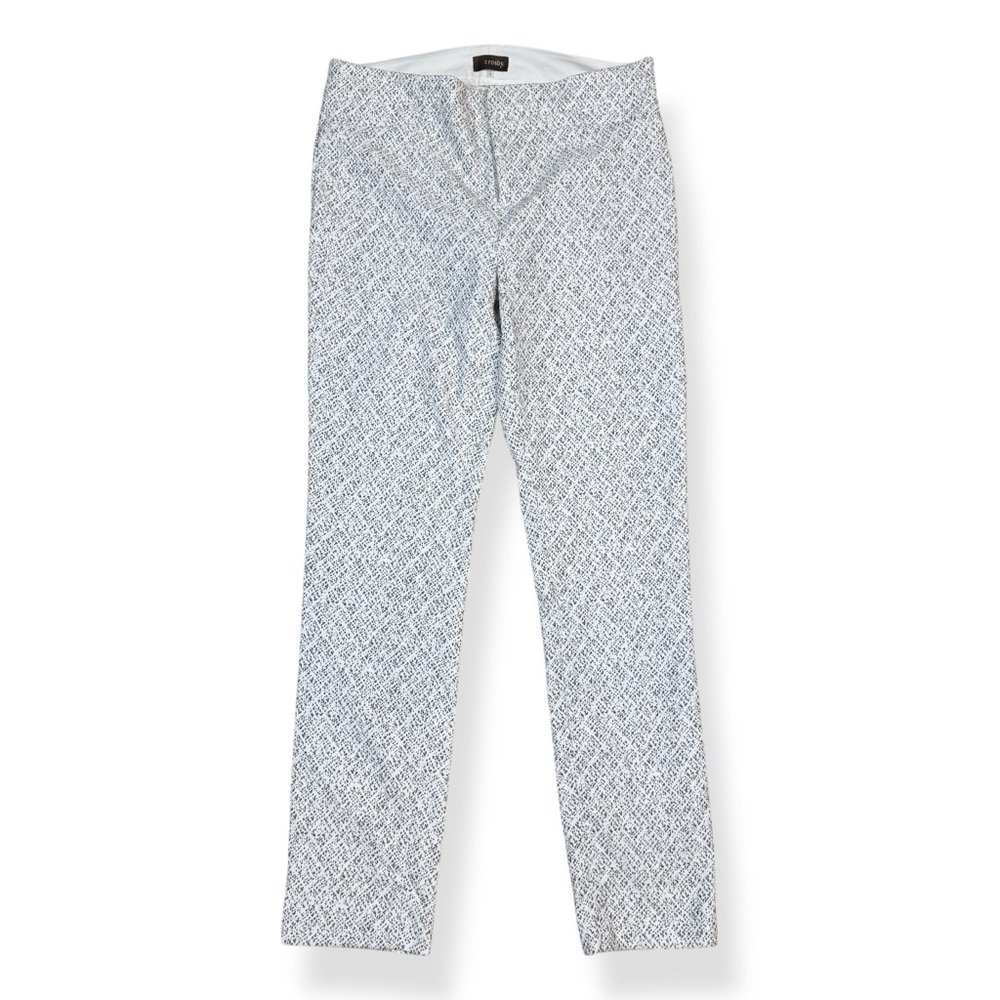 Crosby Madison Pants Womens Size 8 White Gray‎ Stretch